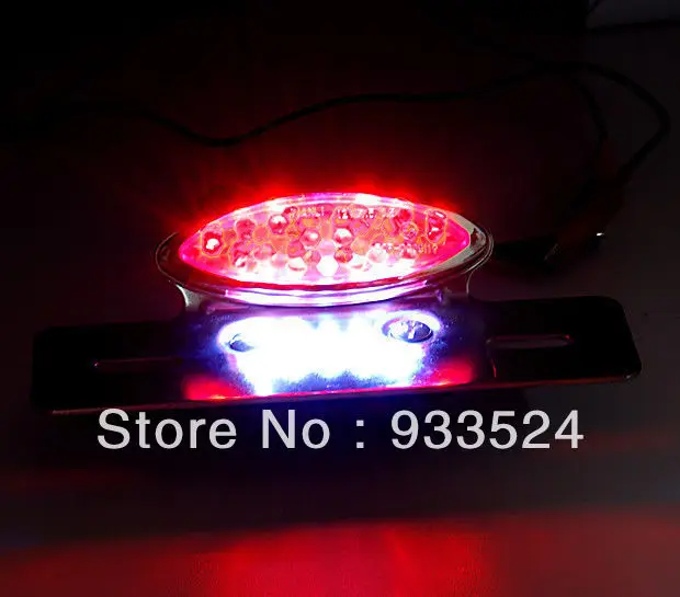 Хромовая мотоциклетная светодиодная Тормозная остановка для бега номерного