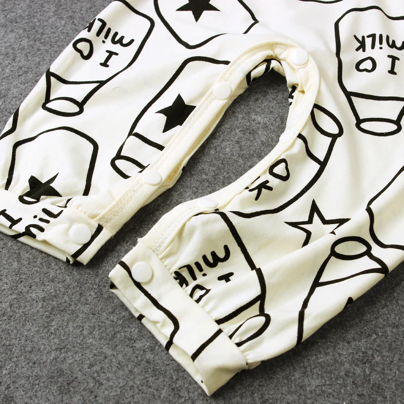 Хлопковый комбинезон с длинным рукавом для новорожденных мальчиков и девочек |