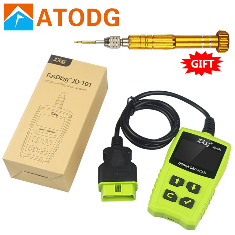 Новый JDiag JD101 сканер кодов для OBDII/EOBD JD-101 автоматический диагностический лучше чем