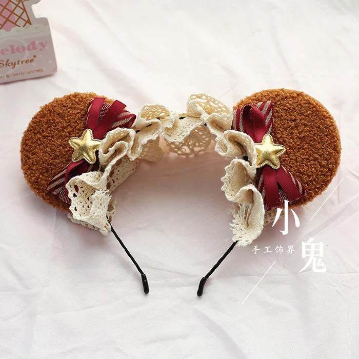 22 bear ear Медведи уха cos клубника мягкая сестра Японская девушка сердце заколка для связывания волос kc ручной работы волосы "Лолита" Группа 1 заказ = 1 шт - Цвет: 22 bear ear