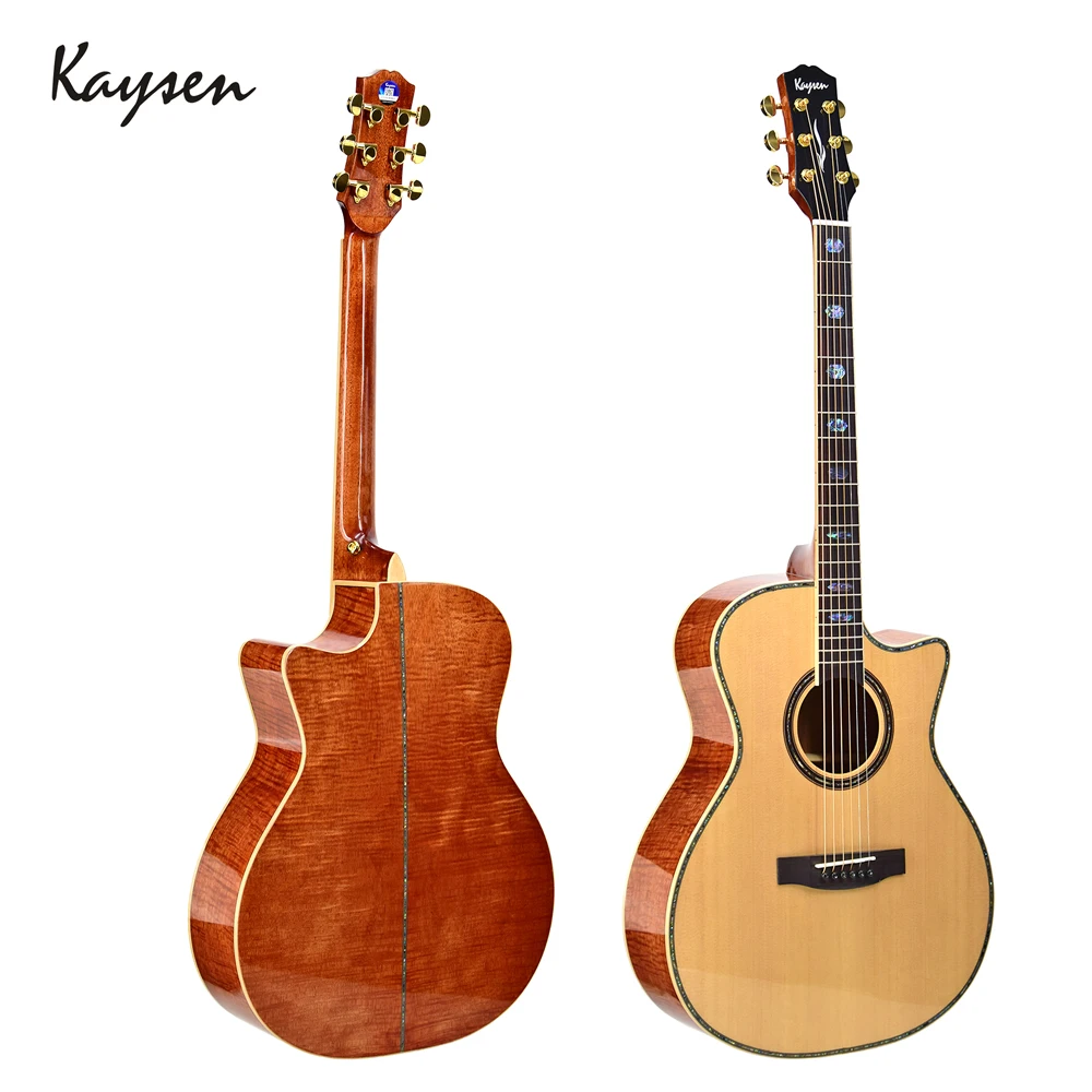 Kaysen 41 дюймов гитара AA класс ель одноплатная из красного дерева высокого класса