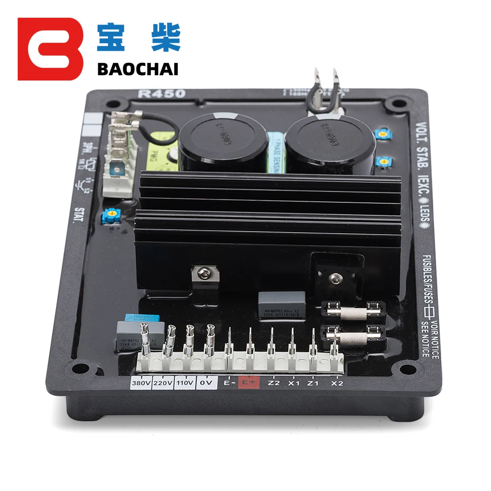 Автоматический регулятор напряжения AVR R450 бесщеточный 3 фазный стабилизатор для