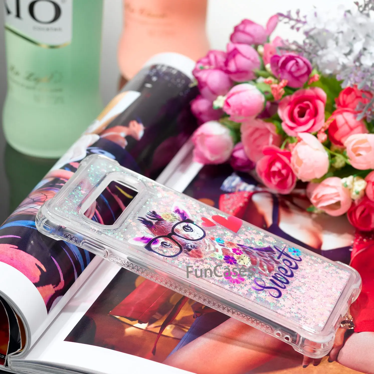 Для samsung Galaxy S10 чехлы с изображением сыпучих песков цветков подстилка Bling