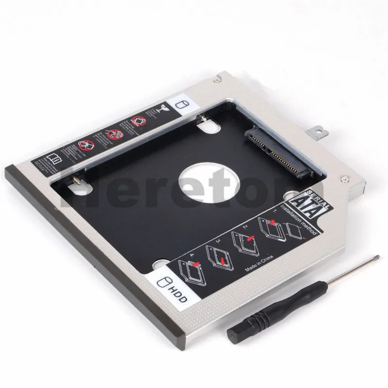Алюминиевый Ноутбук Heretom 9 5 мм DVD диск для ноутбука Optibay 2nd Caddy HDD Lenovo ThinkPad T440P T540P