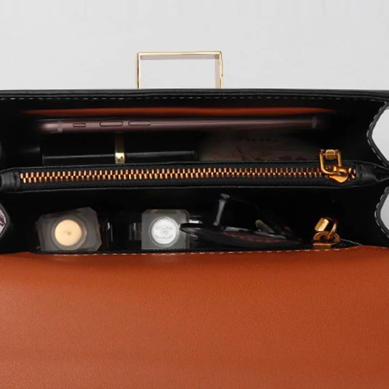 Сумка кросс-боди Женская составного кроя цветной саквояж в Корейском стиле