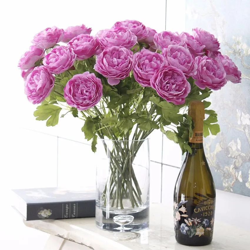 Оптовая продажа 100 шт очаровательные Искусственные Шелковые ткани розы пионы
