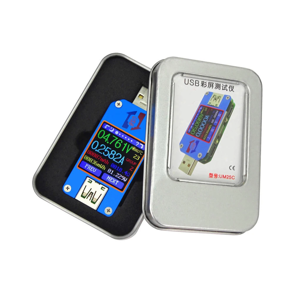 USB 2 0 Тип-C ЖК-дисплей usb-тестер Напряжение измеритель тока для батареи зарядка с