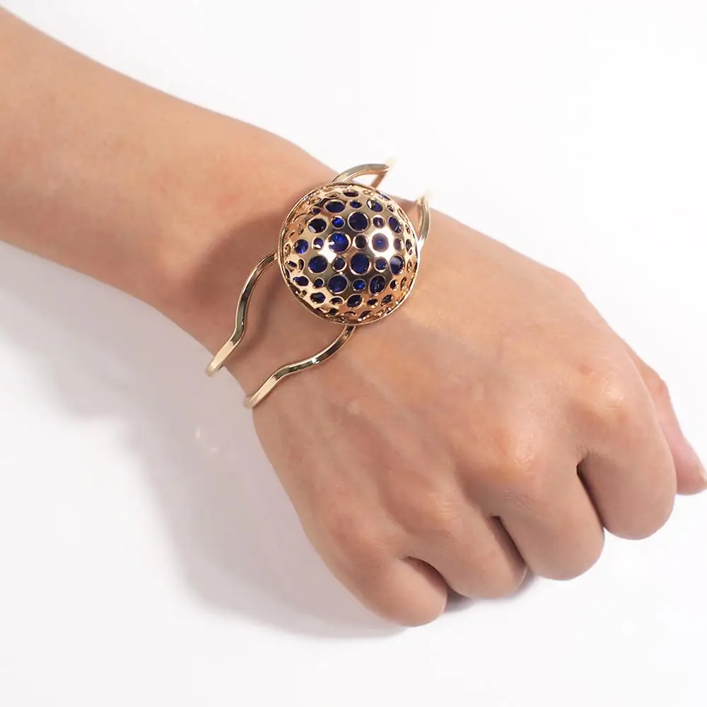 MANILAI Панк Сплав Стразы Браслеты для женщин новый дизайн эффектные Геометрические