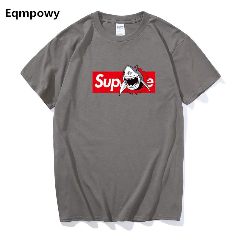 Eqmpowy модная футболка Для мужчин 2018 СУПРЕМ Футболка 100% хлопок Летние Шорты рукавом