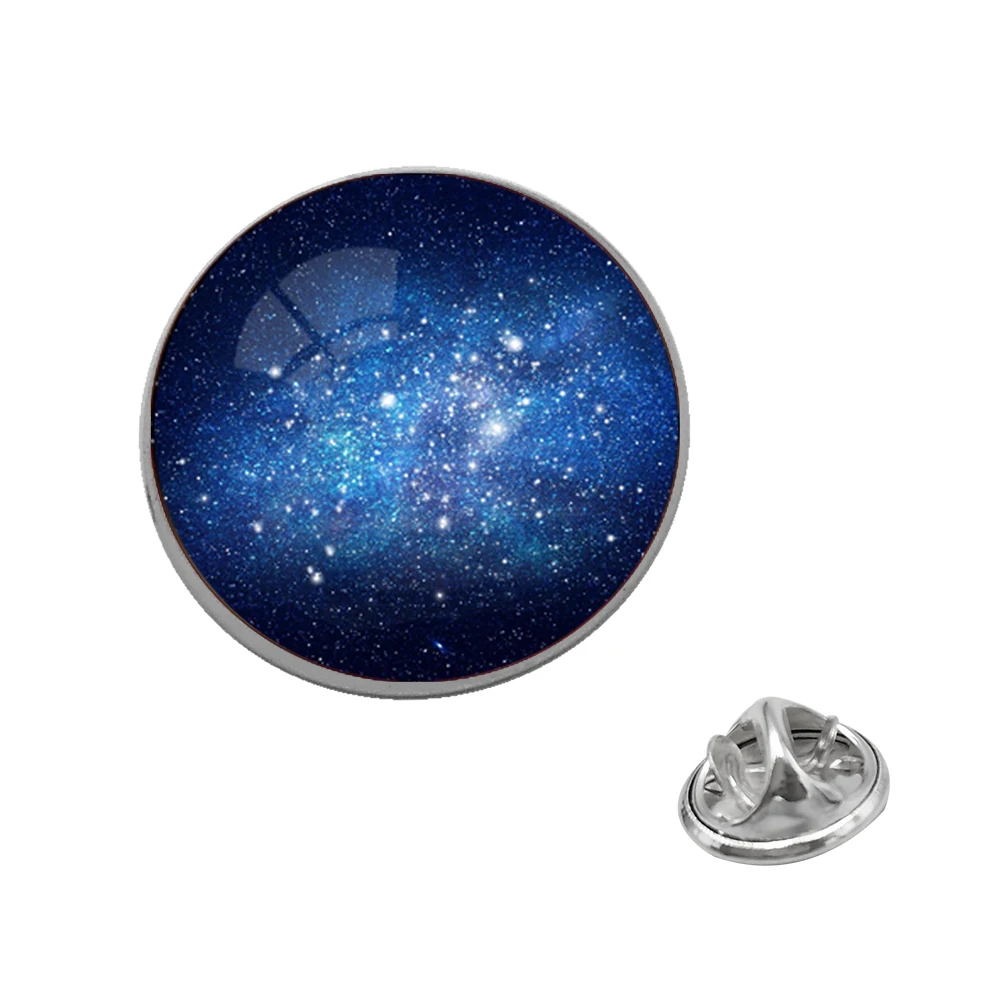 Ретро Галактика Черная Дыра Вселенная Космос Луна Броши Мужчины Женщины Стеклянный Кабошон Домик Ювелирные Изделия Школьная Сумка Бронзовая Брошь Пинс Подарок