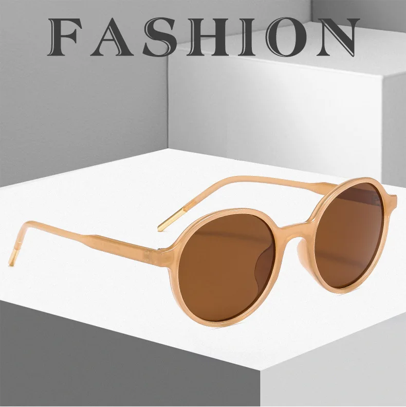 Женские винтажные солнцезащитные очки KOTTDO круглые в ретро оправе с защитой Uv400