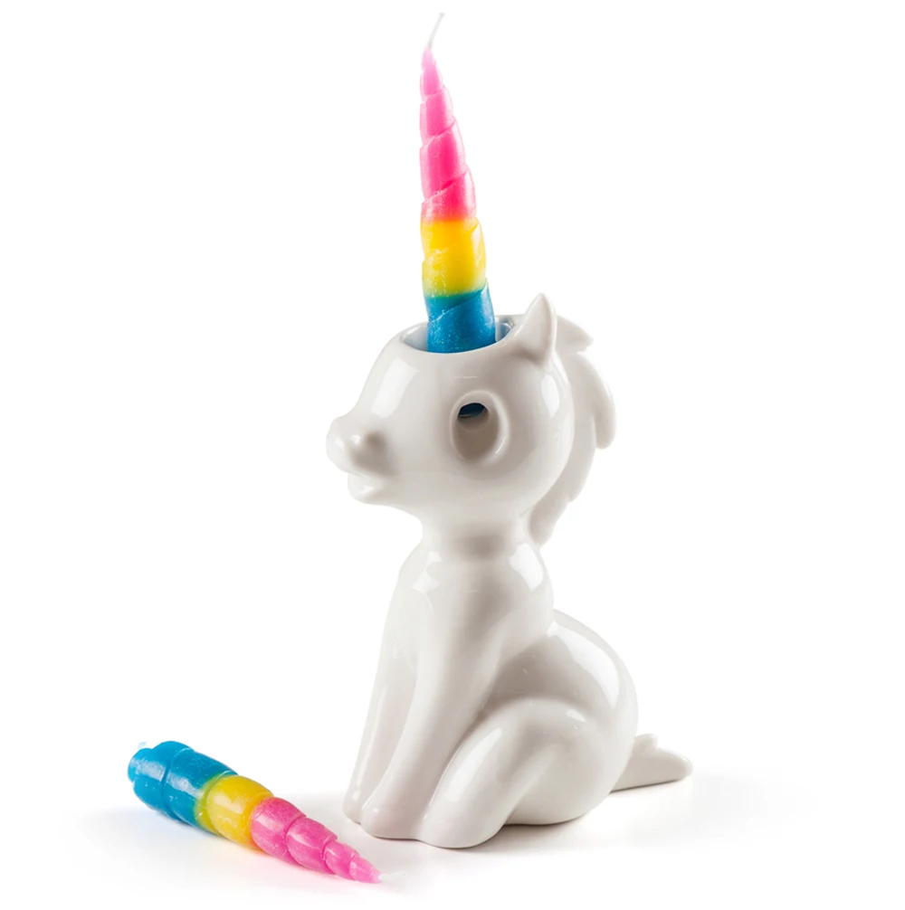 The Crying Unicorn Candle Children Gift Rainbow Holder Tears of Creativity | Дом и сад