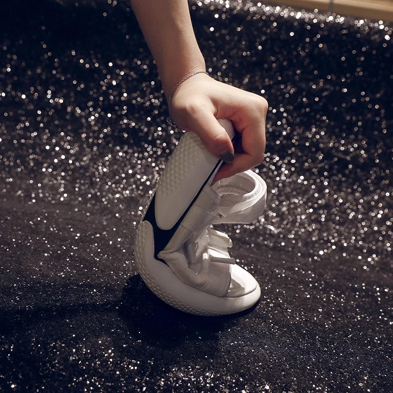 Женские пляжные сандалии на платформе INS розовые шлепанцы Женская