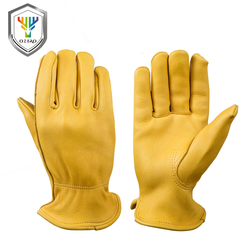 Перчатки OZERO мужские износостойкие защитные рабочие перчатки из оленьей кожи для