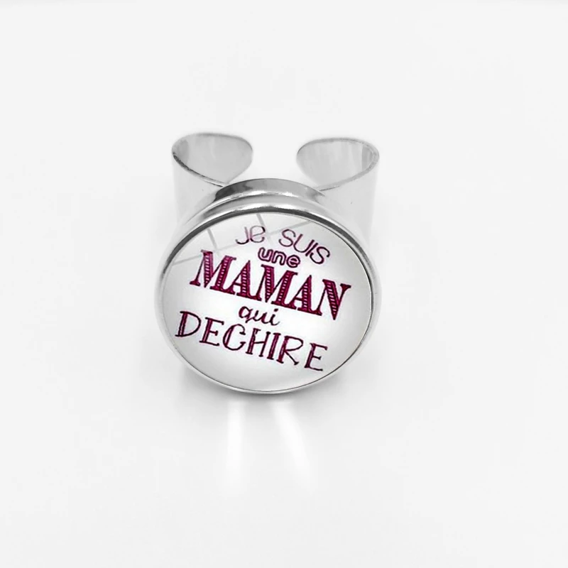 2019/Лидер продаж подарок учителю модное Открытое кольцо с серебряным стеклом