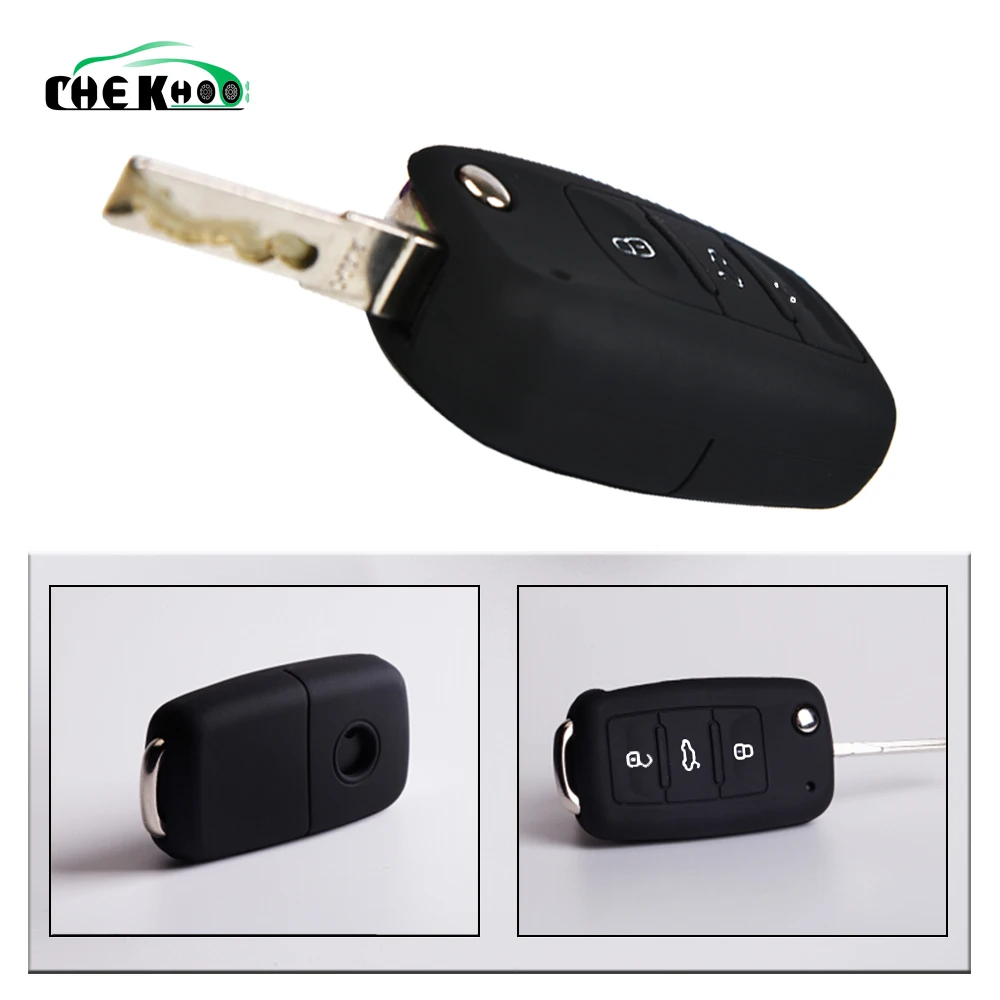 Модный силиконовый чехол для автомобильного ключа VW Golf Bora Jetta POLO GOLF Passat Skoda Octavia A5
