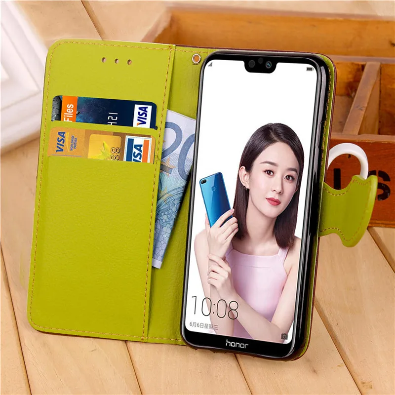 Роскошные Листья кожаный чехол для Huawei Honor 9I флип 9i бумажник honor крышка