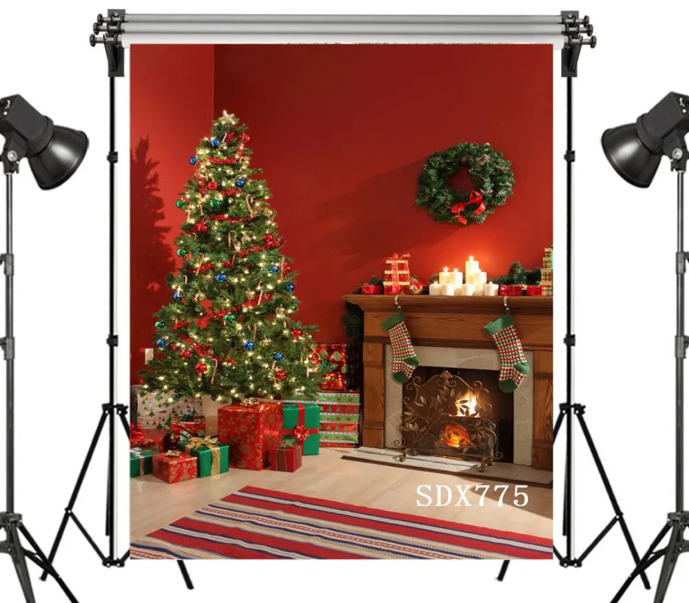 LB 10X10FT виниловая Рождественская Тема Фотография реквизит для фона елка подарки и