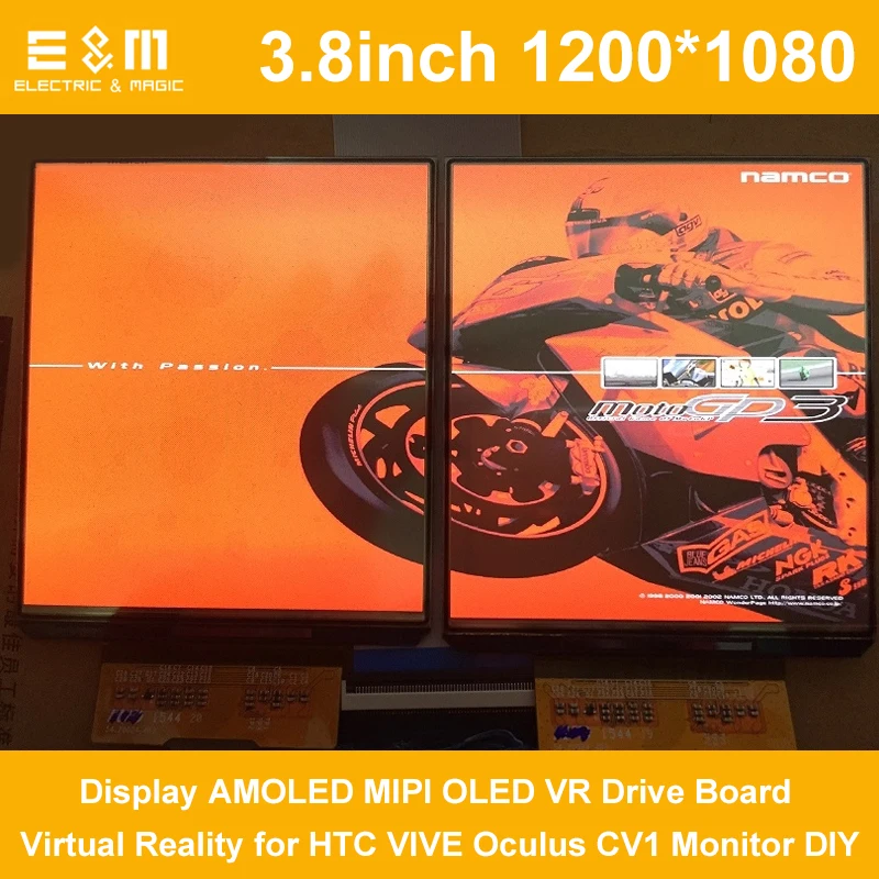 E& M 2 Экран 90 Гц 3,8 дюймов 1200*1080 Дисплей AMOLED MIPI OLED VR Drive доска виртуальный реальность для htc VIVE Oculus CV1 монитор DIY