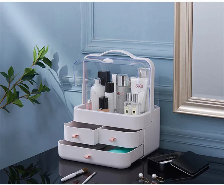 Портативный Большой ёмкость Make Up Box для женщин Мода водостойкий макияж организатор косметички творческий двойной ящик дизайн