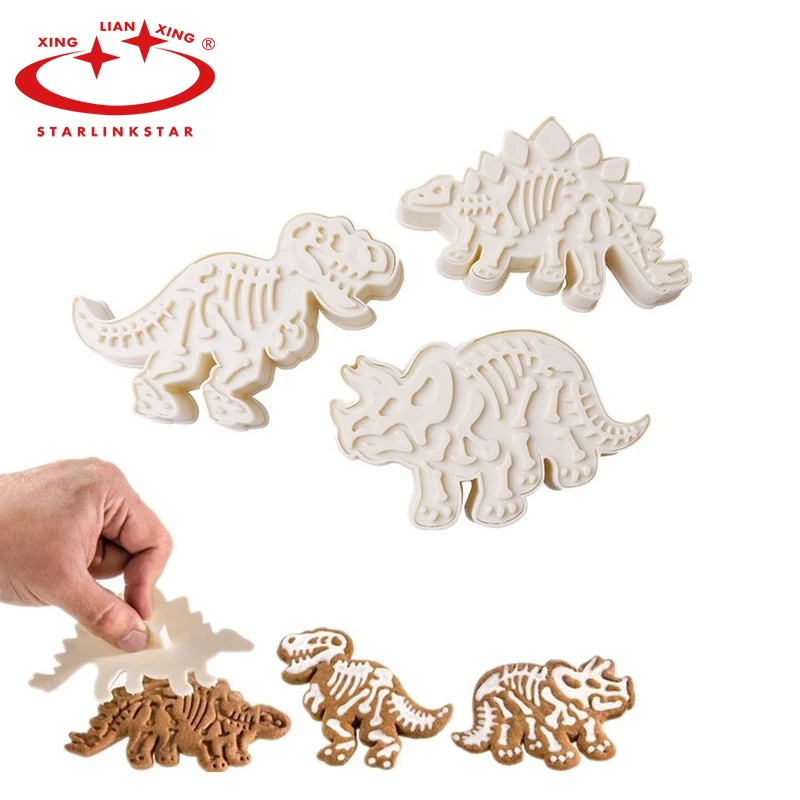 StarLinkStar. 3 шт./компл. Набор форм для печенья в виде динозавра инструменты выпечки