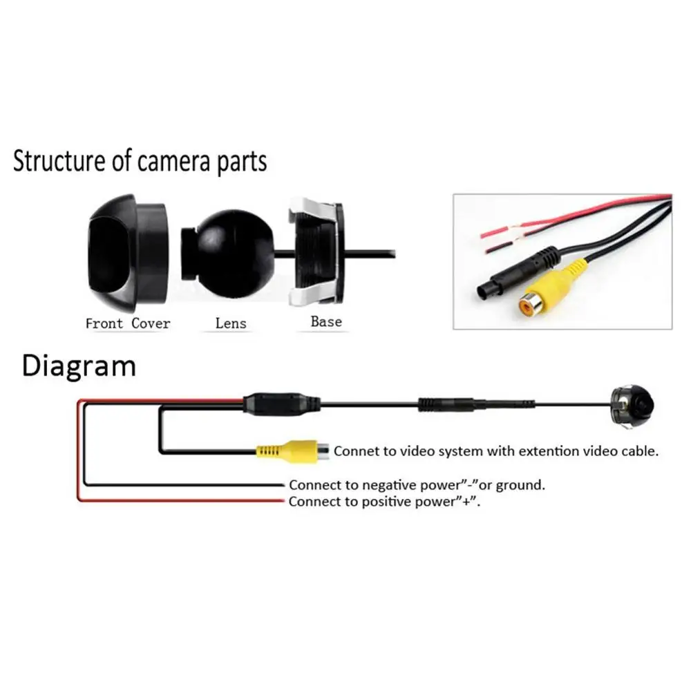 Автомобильная Парктроник HD камера заднего вида с парковочными линиями резервная