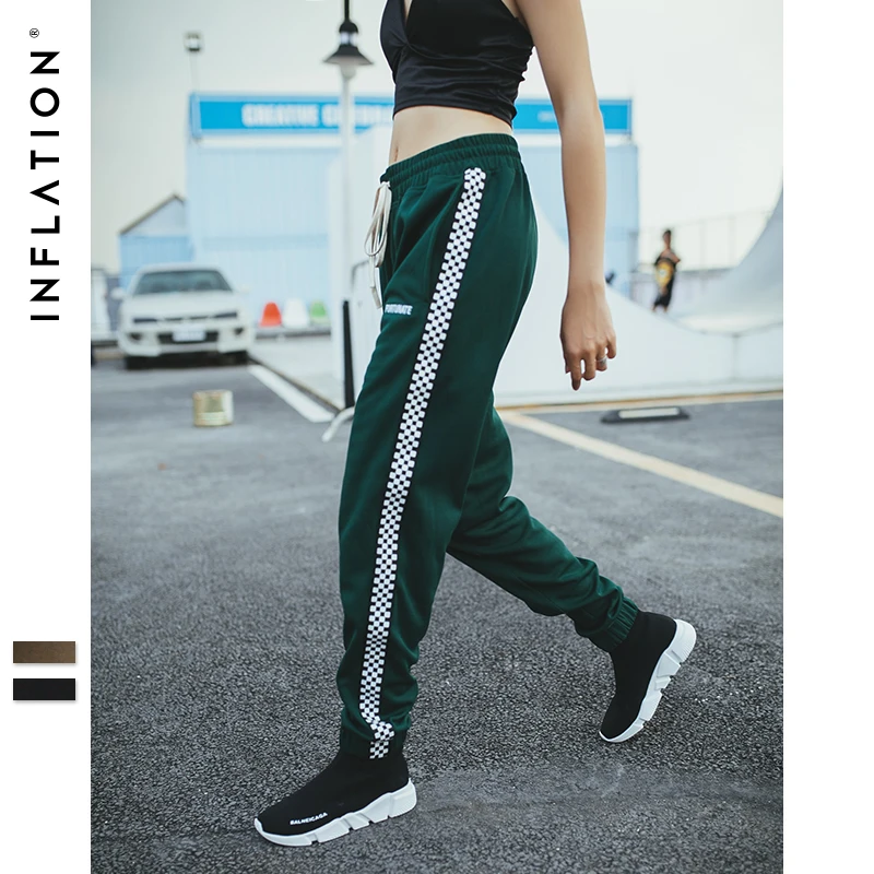 Инфляция Осень Мужчины s спортивная одежда брюки полоса сторона контрастный цвет