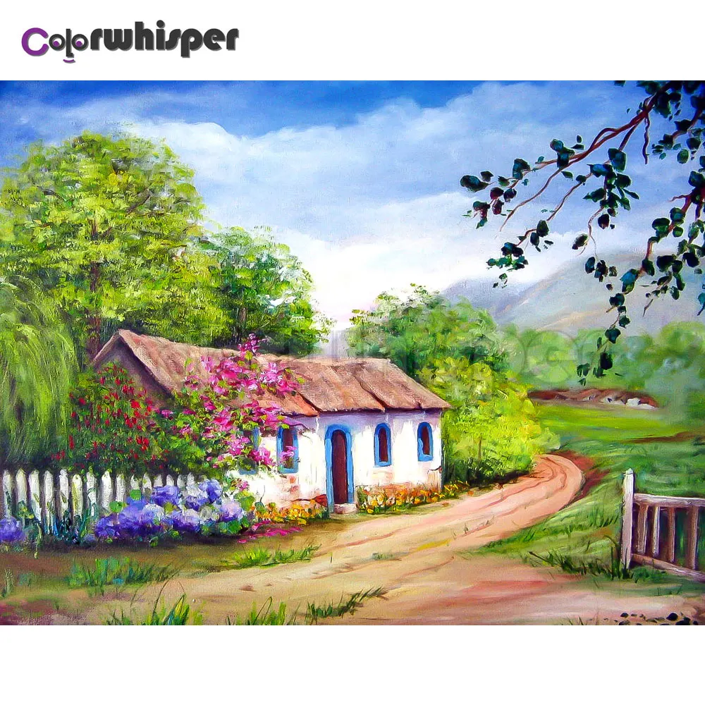 Алмазная картина полностью квадратная/круглая Daimond &quotПейзаж соломенная ферма&quot