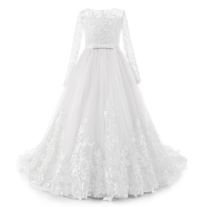 Элегантные свадебные платья подружки невесты для девочек длинное бальное платье