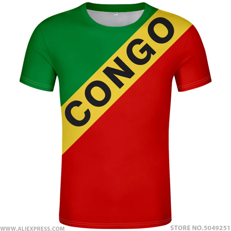 Футболка с принтом «CONGO»,, изготовленная на заказ, футболка с надписью «number cog», Национальный флаг, французская страна, Республика, принт, колледж, фото, одежда