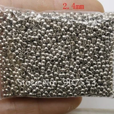 

1200 Pcs plated crimps round findings h0281
