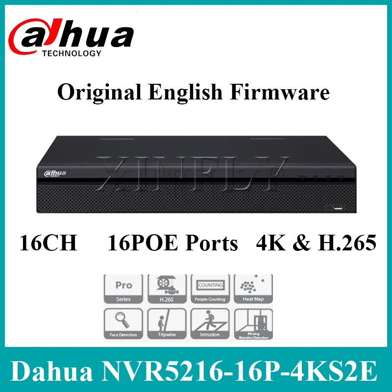 Видеорегистратор Dahua Original сетевой видеорегистратор 1U 16PoE 4K H.265 английская