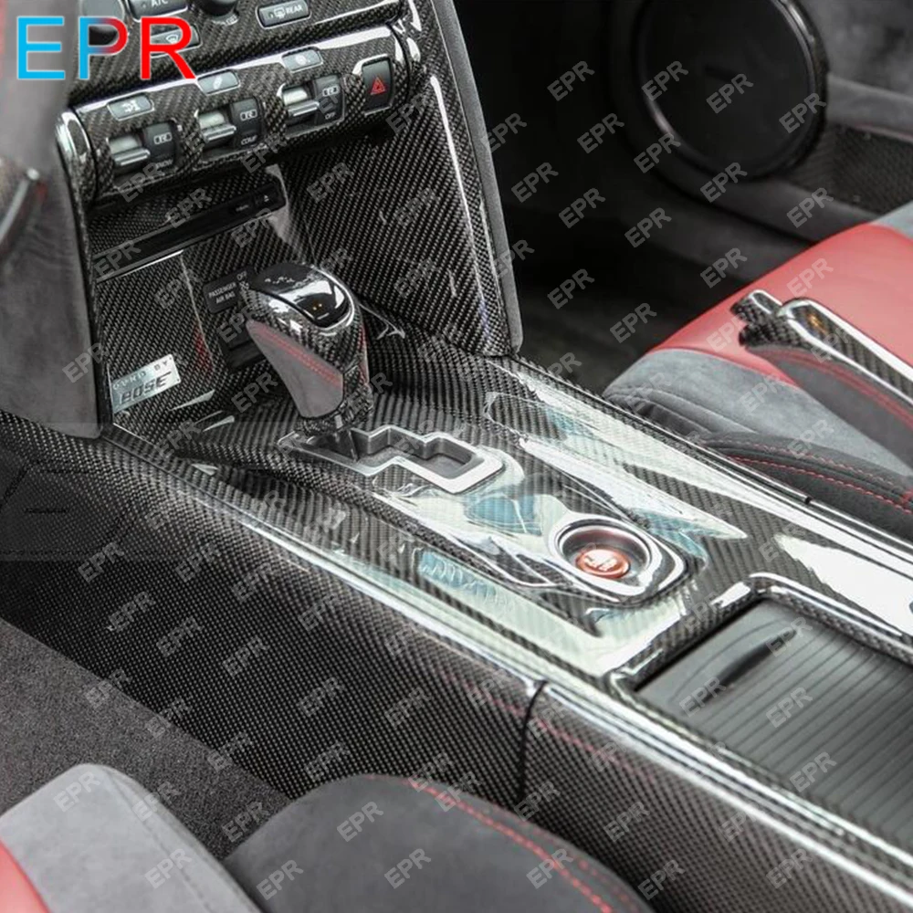 Для Nissan GTR R35 Крышка центральной консоли из углеродного волокна (LHD) Комплект