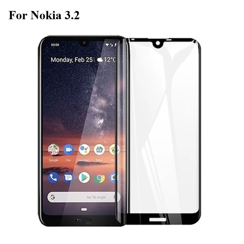 5 шт 9H Полный экран протектор 6 26 &quotдля Nokia 3 2 Полное покрытие Защитная пленка