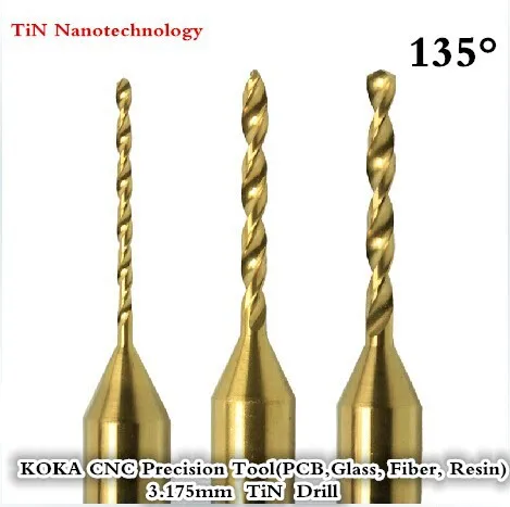 10 шт-3,175 мм, 0,2 мм-1,1 мм, станок с ЧПУ, сверло с Оловянным покрытием pcb, 10 моделей вольфрамовой стали PCB, стекло, волокно, сверло из смолы