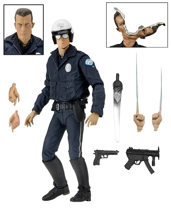 NECA 7 дюймов Терминатор 2 Арнольд T1000 Pliceman Deluxe Edition Коллекция фигурка для фанатов подарок на праздник
