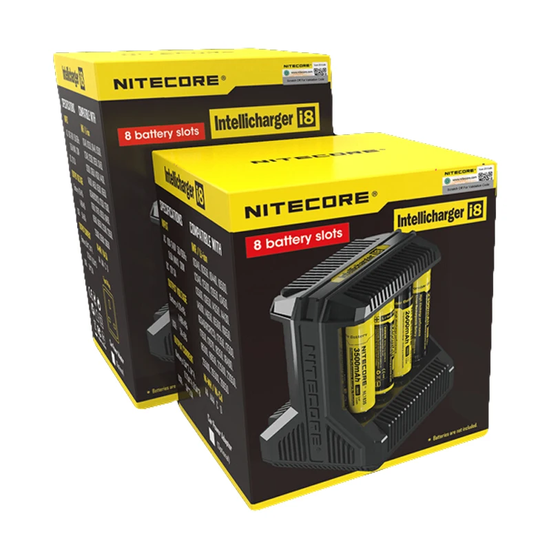 Зарядное устройство NITECORE Intellicharge I8 eight Bays автоматически обнаруживает/заряжает