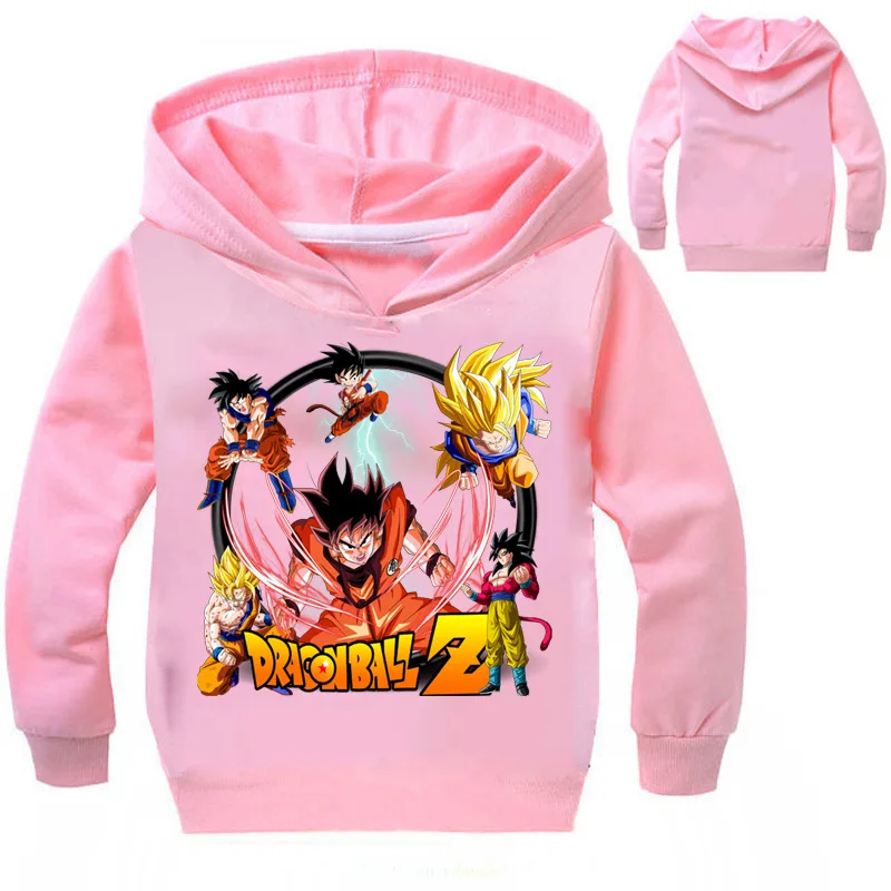 Толстовки для мальчиков с героями мультфильмов Dragon Ball Z Goku DBZ, толстовки для девочек, верхняя одежда, Весенняя детская одежда, детская одежда с длинным рукавом и капюшоном
