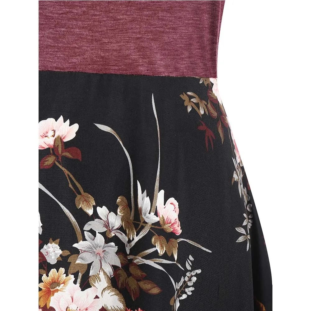 Платье ROSEGAL большого размера платье на тонких бретельках с цветочным принтом без