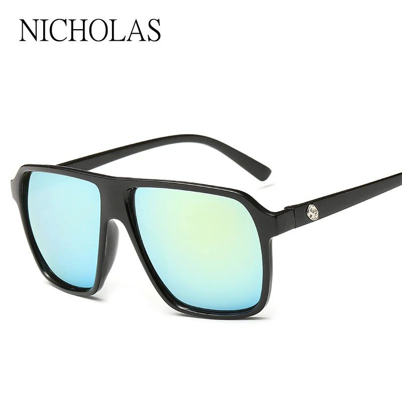 Модные мужские и женские солнцезащитные очки зеркальные фотохромные большие для