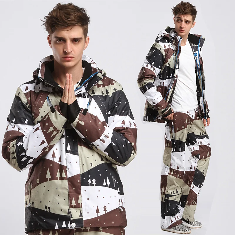 Бесплатная грузов зима Впечатление новый Для мужчин теплая одежда Лыжный Спорт