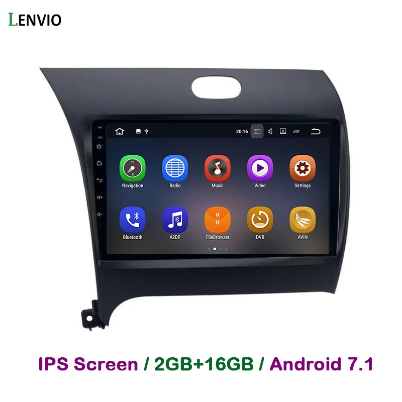 Автомобильный DVD плеер Lenvio 9 дюймов IPS 2 Гб ОЗУ Android 7 1 GPS навигация для KIA Cerato Forte K3 2013