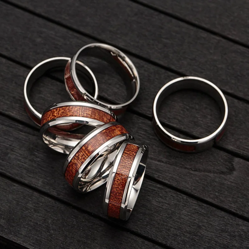 REGELIN Прямая поставка обручальное кольцо из нержавеющей стали инкрустированное