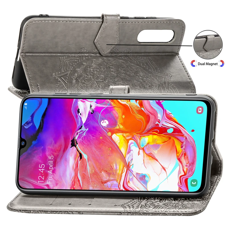 Кожаный чехол с изображением цветка мандалы для Samsung Galaxy S10 5G Plus S10e A80 A70 A60 A50 A40 A30 A20