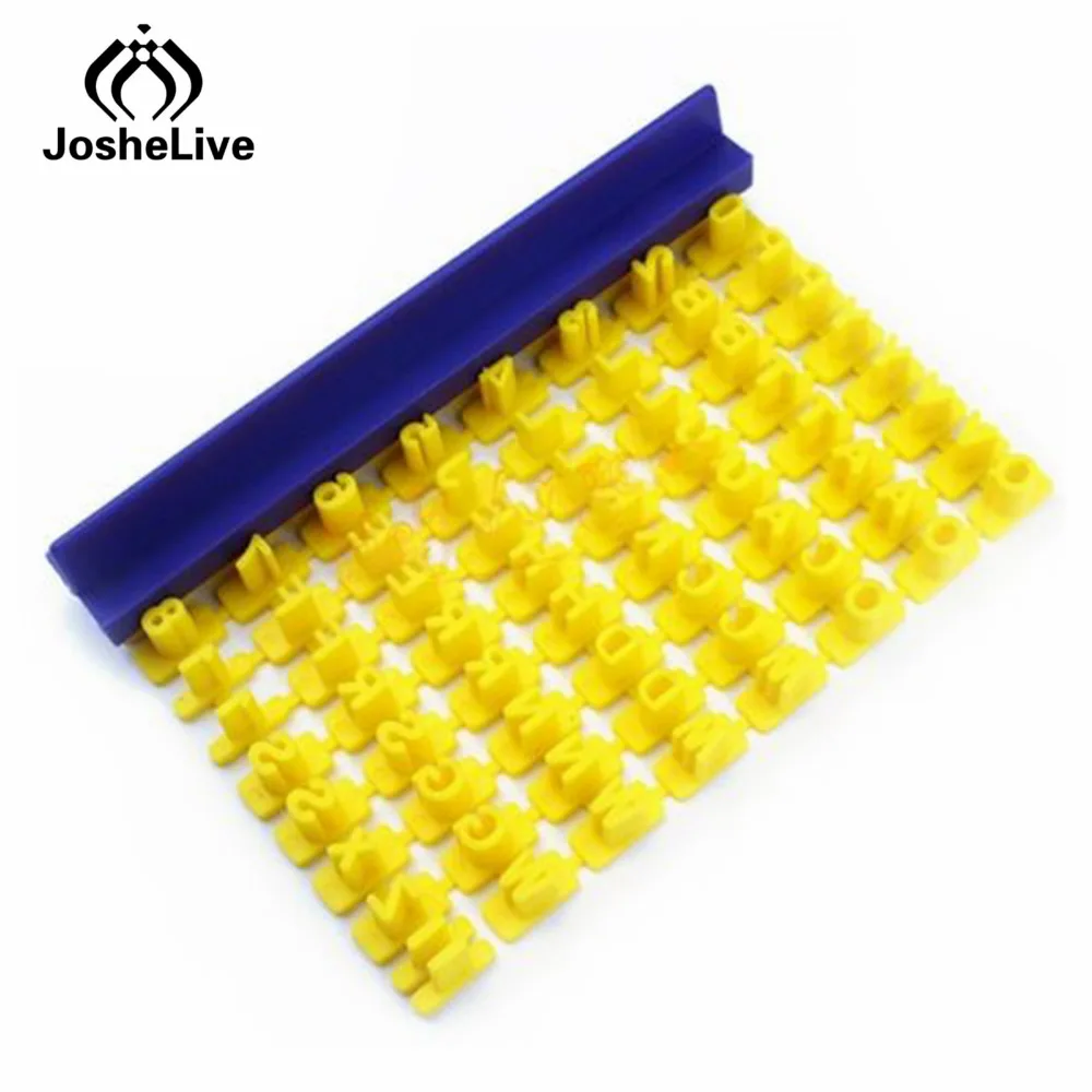 Формы для печенья Joshelive 1 PC DIY алфавит пластиковые формы торт Письмо Impress печенье печенья нажмите штамп тиснения помадка плесень ugmp