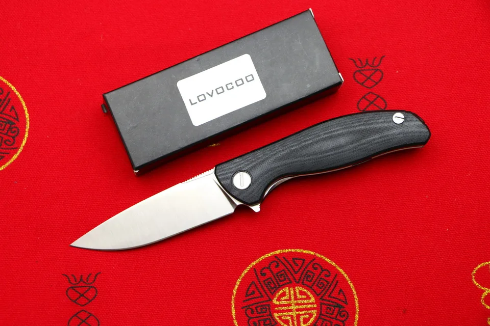 LOVOCOO F3 Флиппер складной нож D2 лезвие G10 Ручка Открытый Отдых Охота карманные фруктовые ножи выживания EDC инструменты подшипник