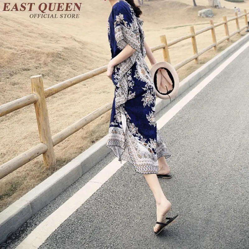 2018 Летнее Длинное Платье в стиле хиппи винтажные платья этническом с цветочным