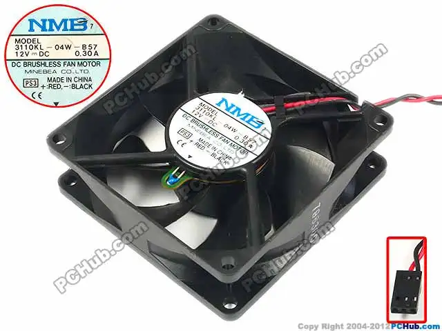 NMB MAT 3110KL 04W B57 PS3 DC 12V 0.30A 80x80x25 мм вентилятор охлаждения сервера|square fan|server fandc fan 12v |