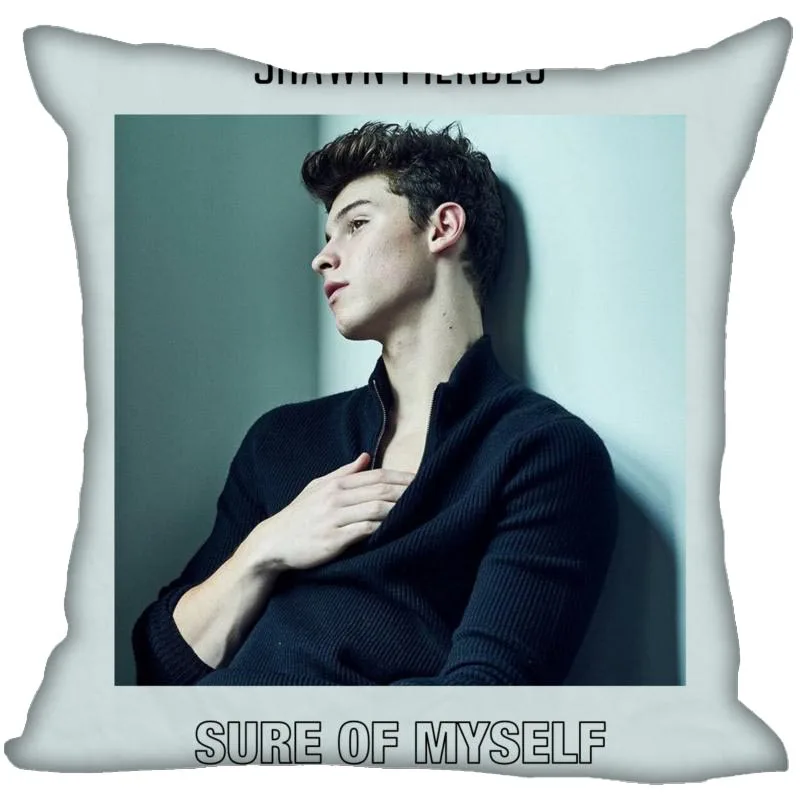 Shawn Mendes Подушка Чехол для дома декоративный чехол на подушки невидимые молнии Подушка Чехол s 40X40,45X45 см - Цвет: 1