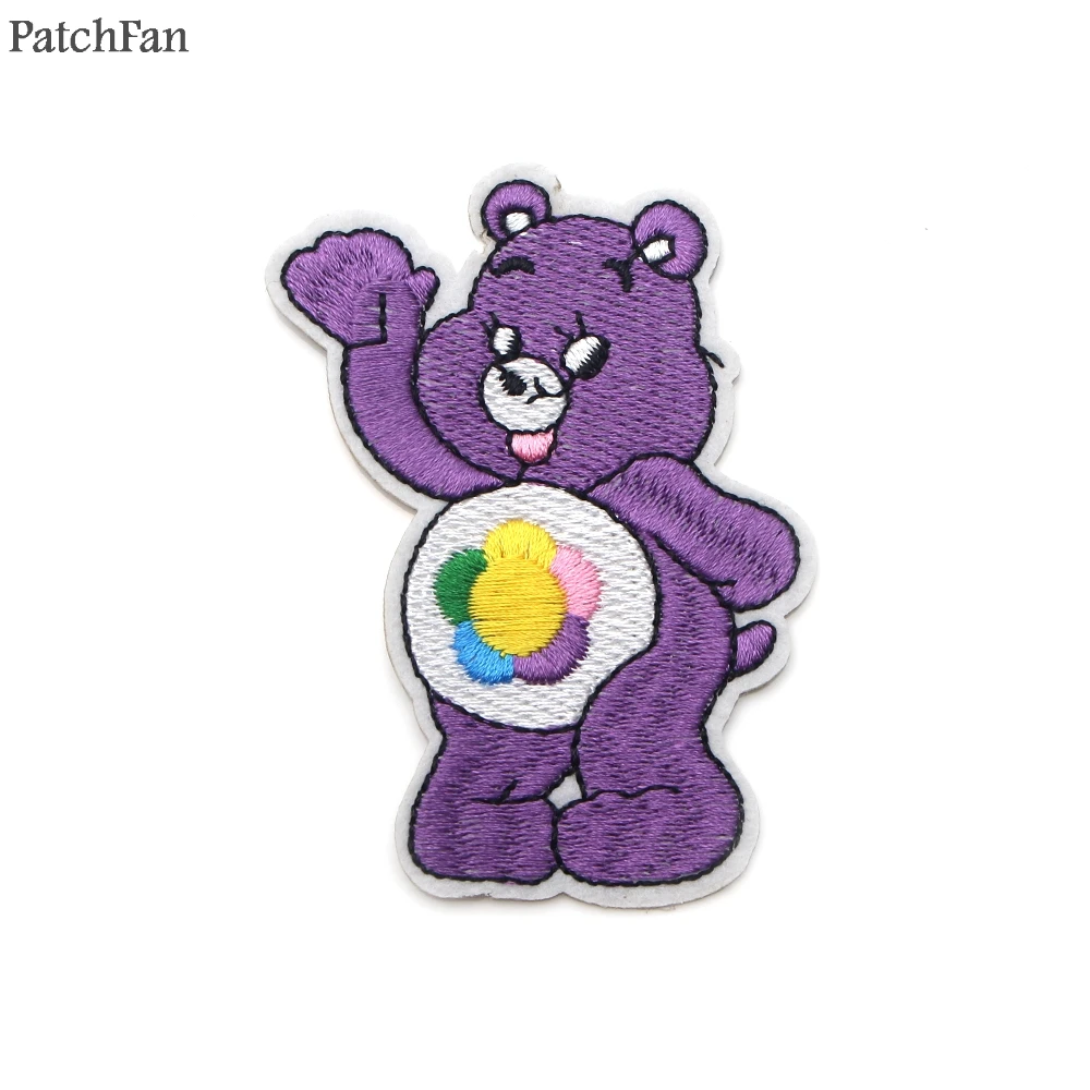 Patchfan забота о Медведе мультфильм аппликация нашивки стикер diy Швейные Джерси Одежда для куртки значки железа на футболке аксессуар A0927 - Цвет: A